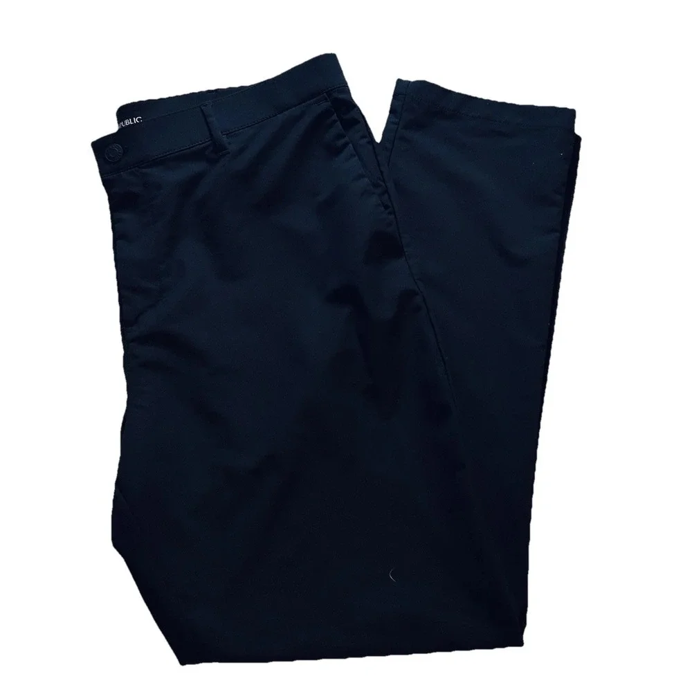 Banana Republic Chino Black Pants Mens (38X31) Khaki Performance Tech 1557516